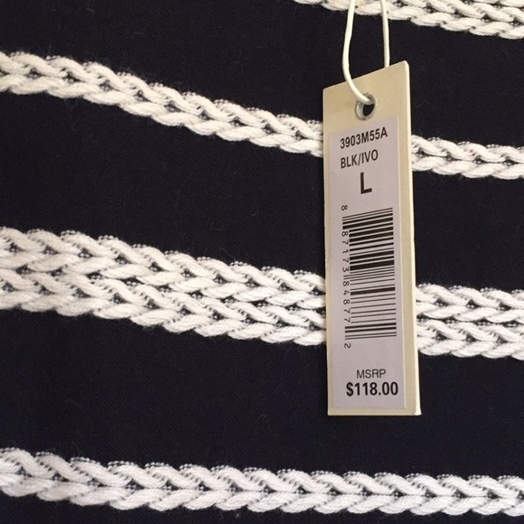 Max Studio black sleeveless textured striped dress - Picture 5 of 7